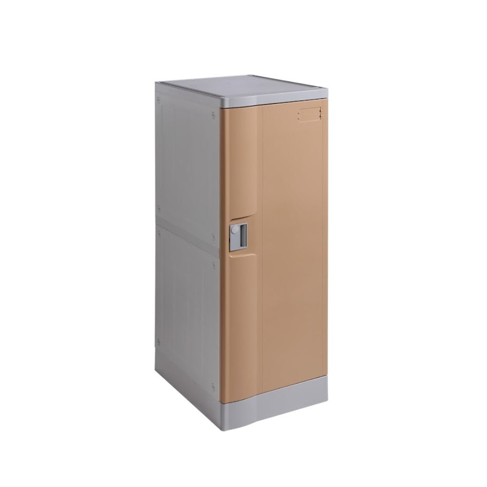 ABS Plastic Locker 1 Door Brown 380x500x1010mm - Office Furniture Designs