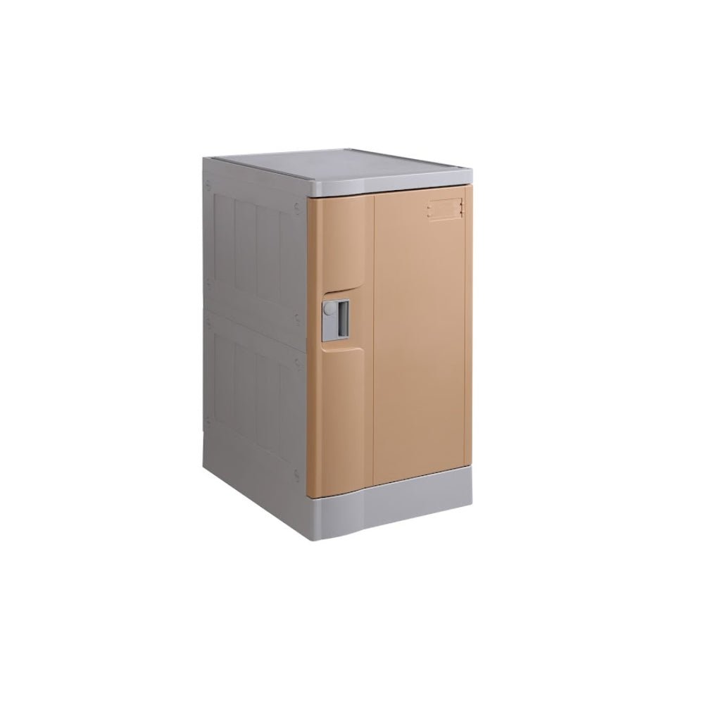 ABS Plastic Locker 1 Door Brown 380x500x700mm - Office Furniture Designs