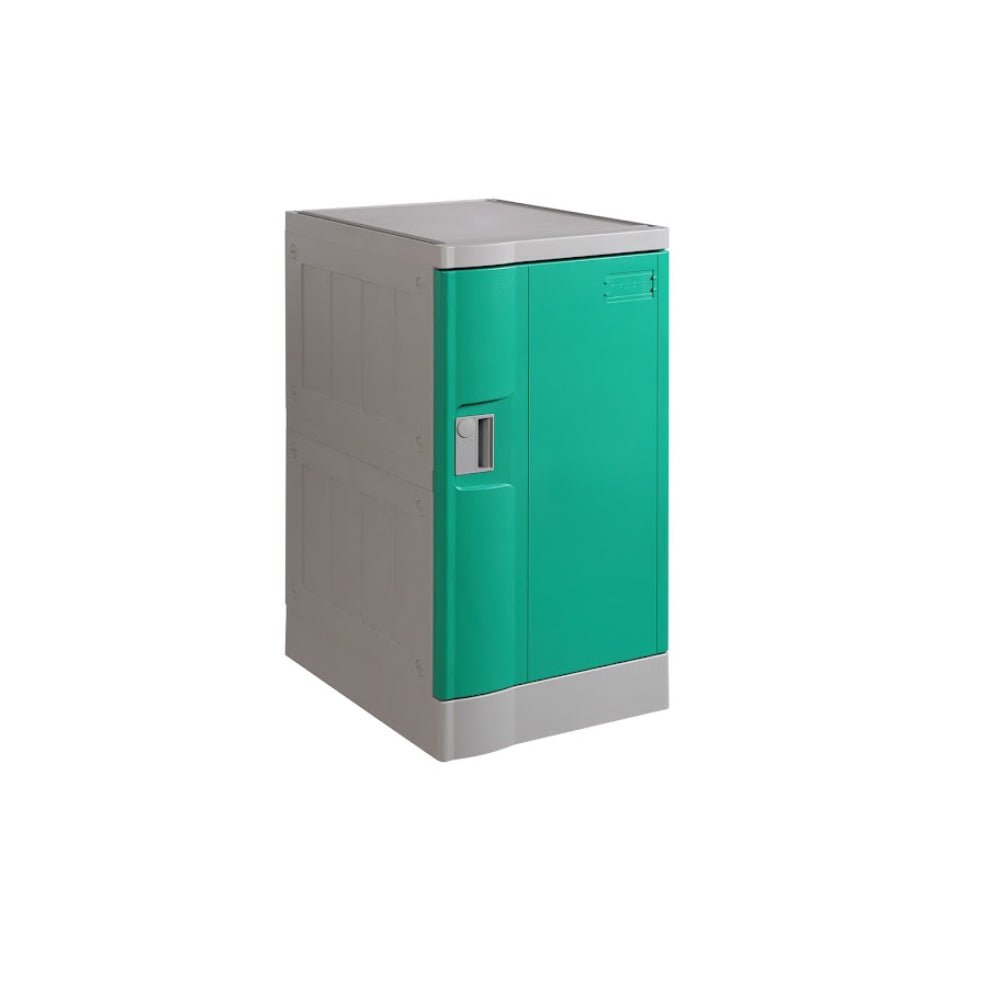 ABS Plastic Locker 1 Door Green 380x500x700mm - Office Furniture Designs