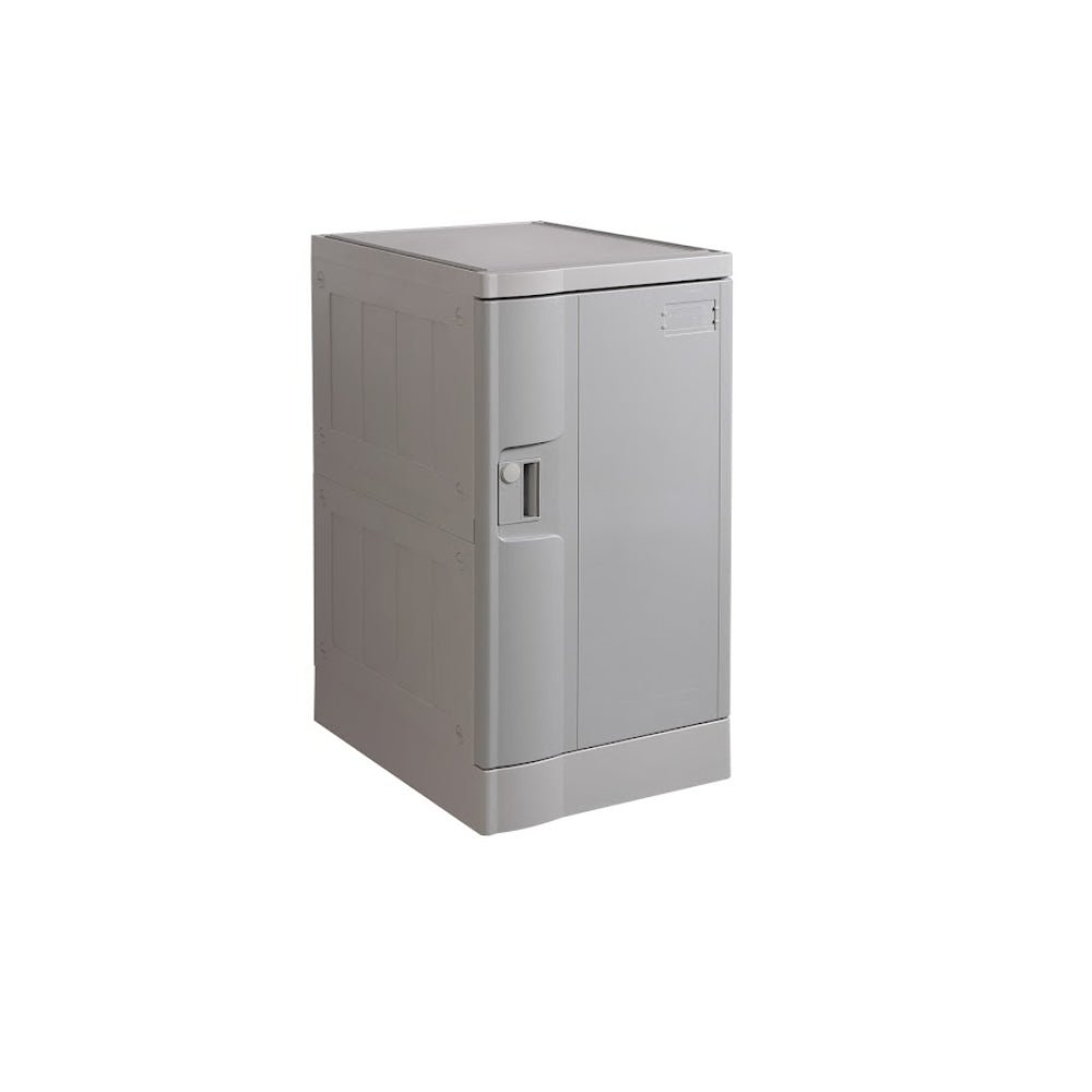 ABS Plastic Locker 1 Door Grey 380x500x700mm - Office Furniture Designs