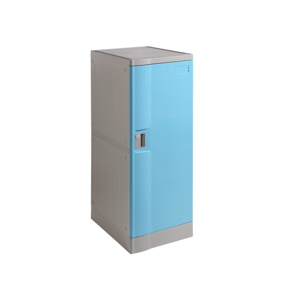 ABS Plastic Locker 1 Door Light Blue 380x500x1010mm - Office Furniture Designs