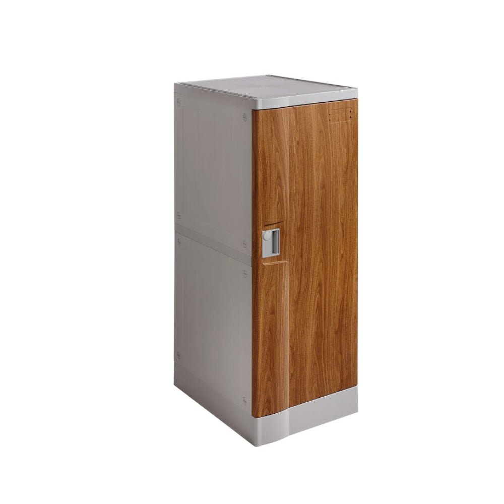 ABS Plastic Locker 1 Door Oak 380x500x1010mm - Office Furniture Designs