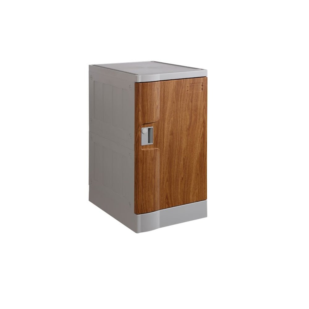 ABS Plastic Locker 1 Door Oak 380x500x700mm - Office Furniture Designs