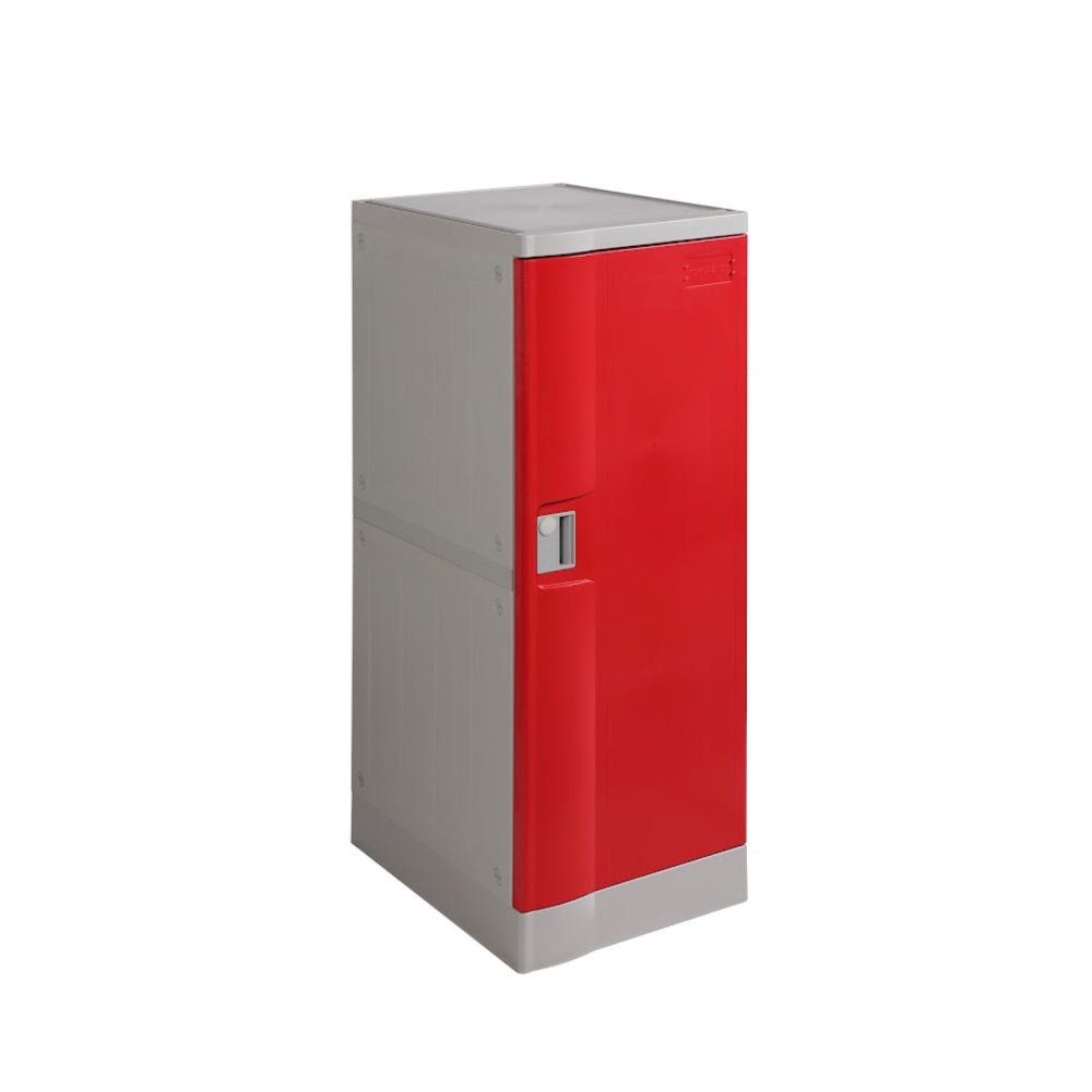 ABS Plastic Locker 1 Door Red 380x500x1010mm - Office Furniture Designs