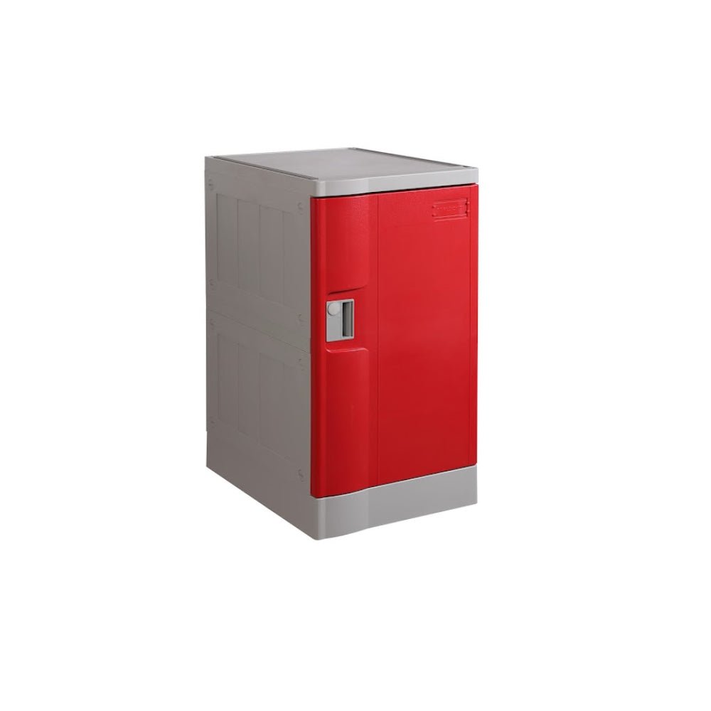 ABS Plastic Locker 1 Door Red 380x500x700mm - Office Furniture Designs
