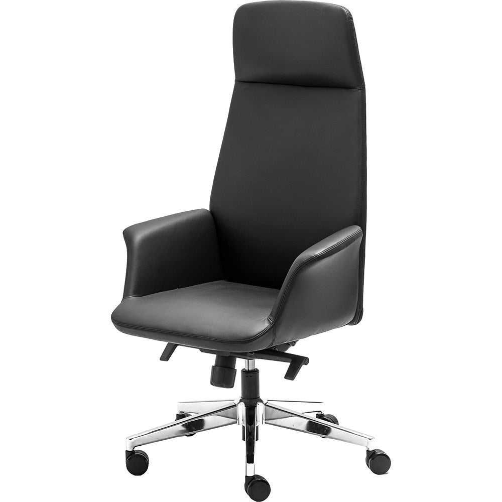 Accord Executive Chair Black Leather High Back Black | Office Furniture Designs