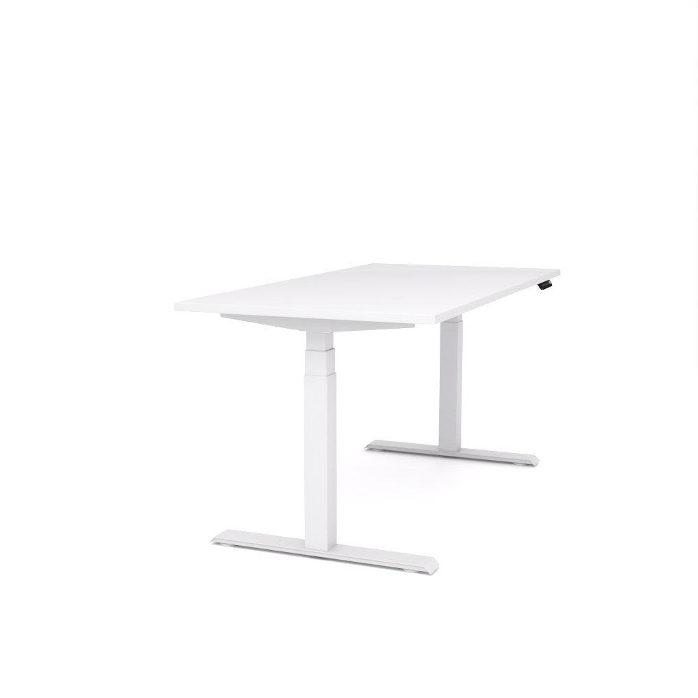Agile Motion Height Adjustable Desk 1200W x 750D x 685 - 1130mmH Adjustable Single Sided Desk White - Office Furniture Designs