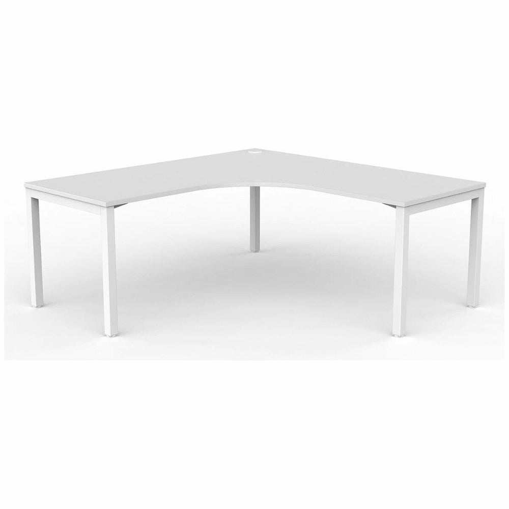Axis 90 Degree Workstation 1800/1800W x 750D x 715mmH 90 Degree Workstation Left Hand Return White - Office Furniture Designs