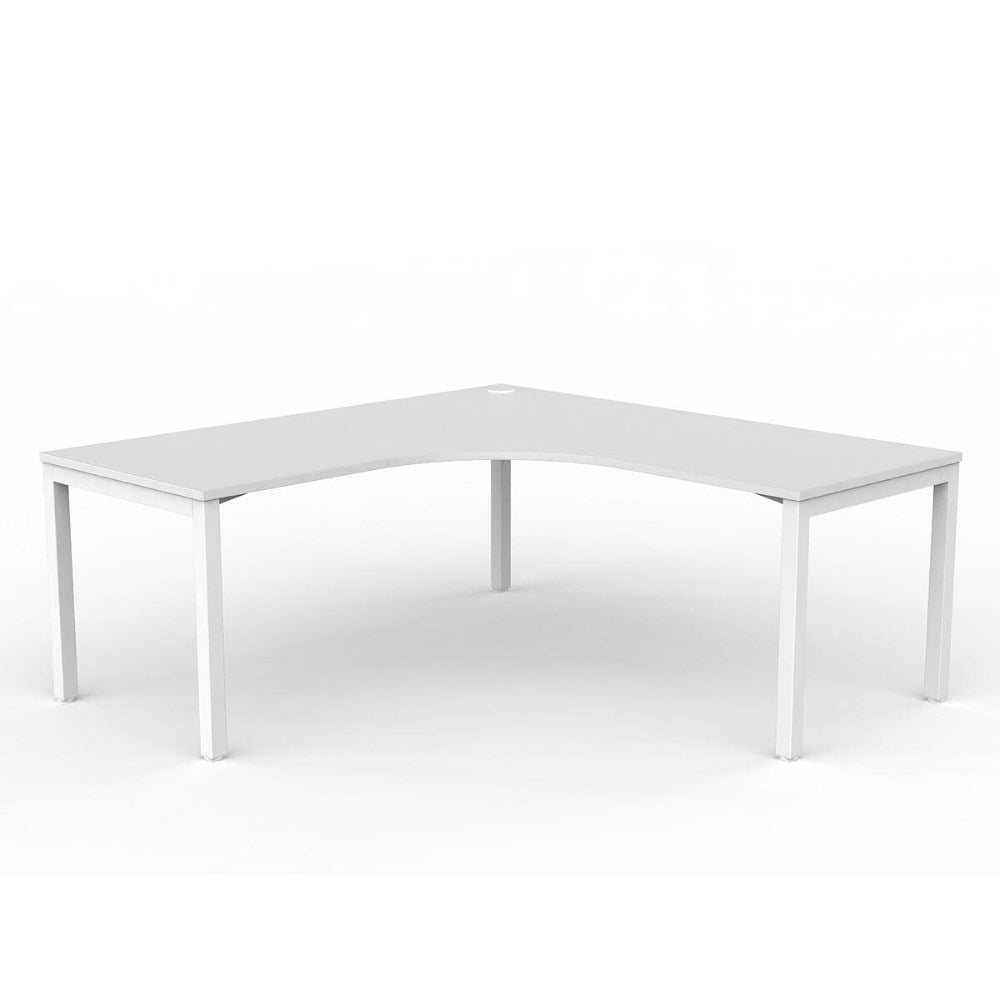 Axis 90 Degree Workstation 1800/1800W x 750D x 715mmH 90 Degree Workstation Right Hand Return White - Office Furniture Designs