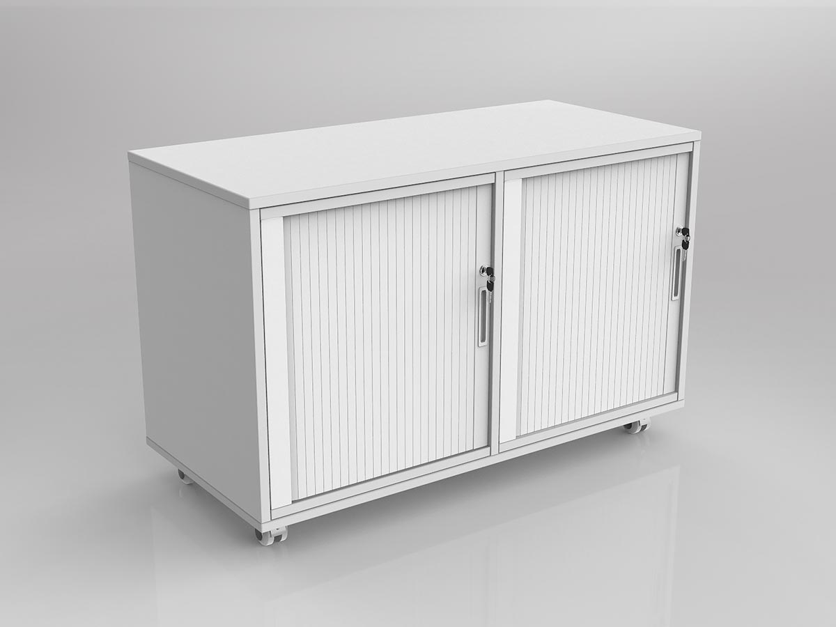 Axis Caddy Mobile Bookcase 2x Tambour Inserts | Office Furniture Designs