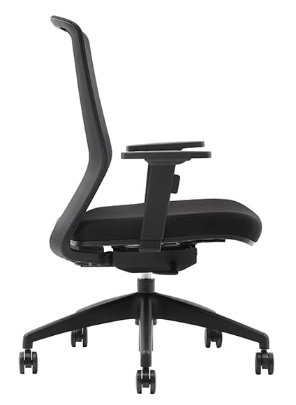 Bolt Executive Mesh Chair - Low Back Low Back With Arms Mesh Back Black | Office Furniture Designs