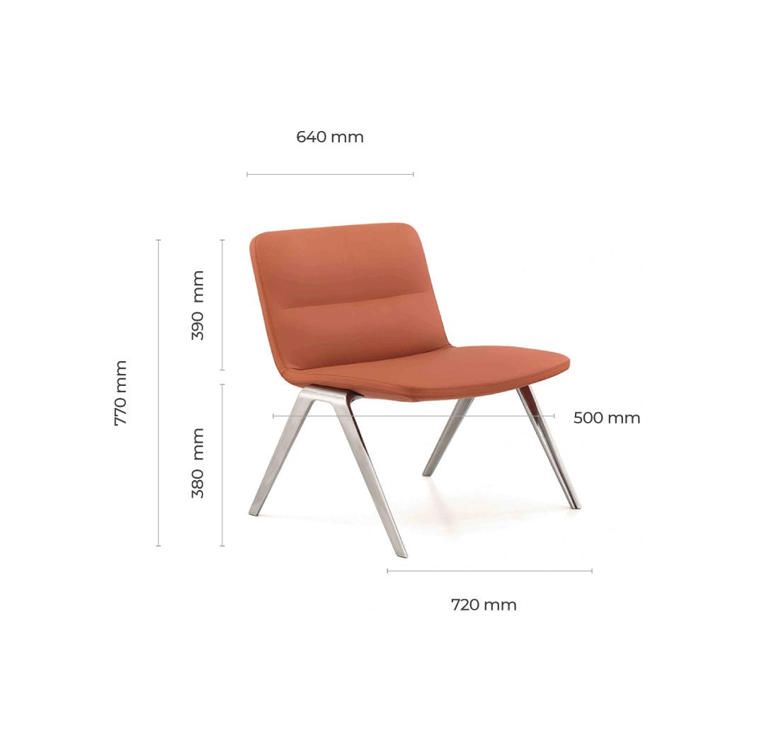 Bondi Medium Back Vinyl Leather Executive Chair Orange | Office Furniture Designs