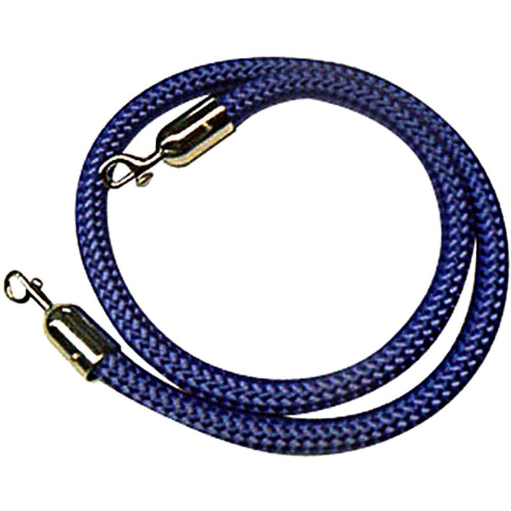 Braided Barrier Rope 1.5m With Chrome Ends Blue | Office Furniture Designs
