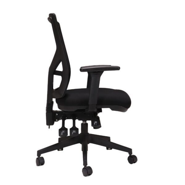 Breeze Ergonomic Chair Mesh Back Black Arms Only Black | Office Furniture Designs
