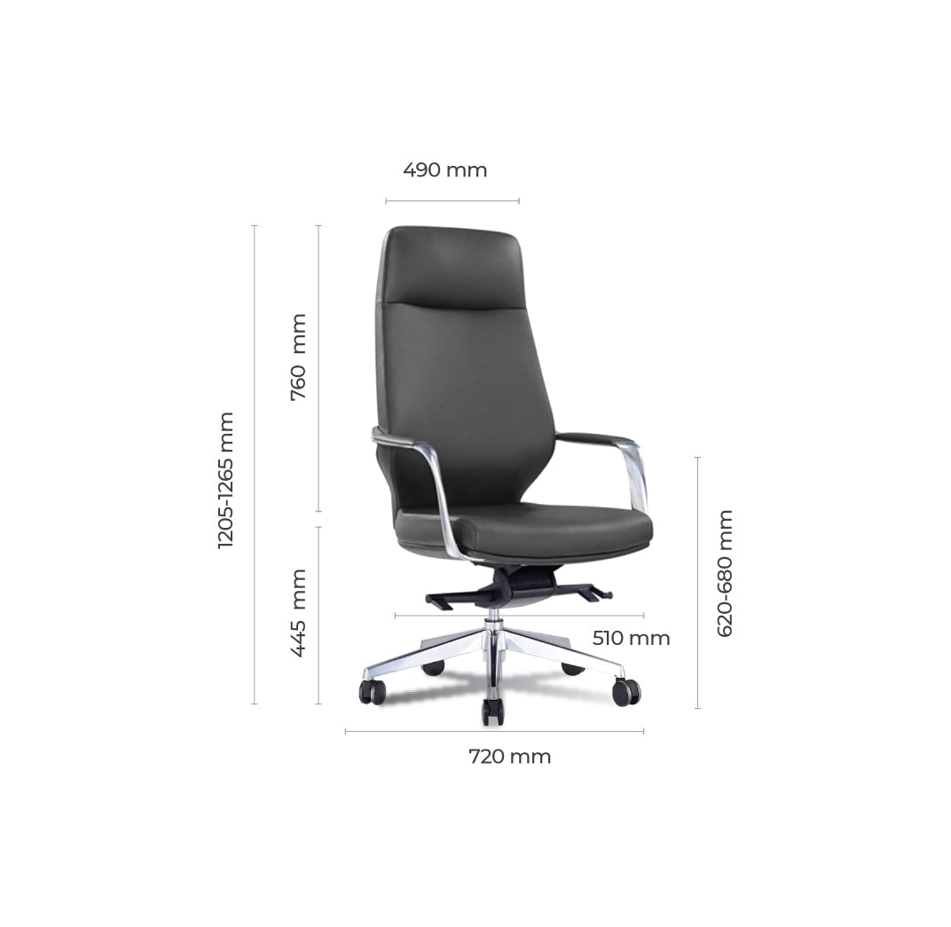 Brighton Executive Chair High Back Genuine Leather | Office Furniture Designs