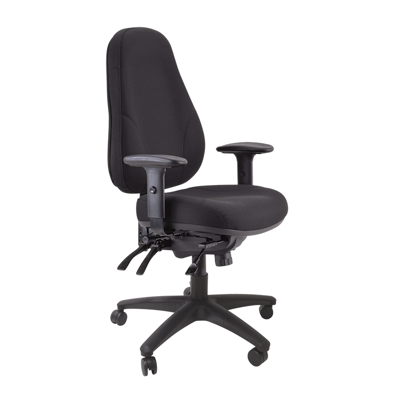 Buro Persona 24/7 High Back Chair with Arms – Black Fabric | Office Furniture Designs