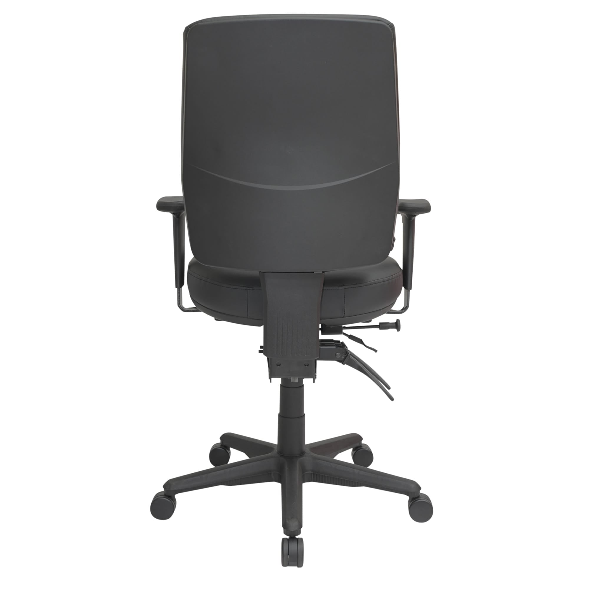 Buro Roma 3 Lever High Back Dillon PU with Seat Slide With Arms | Office Furniture Designs