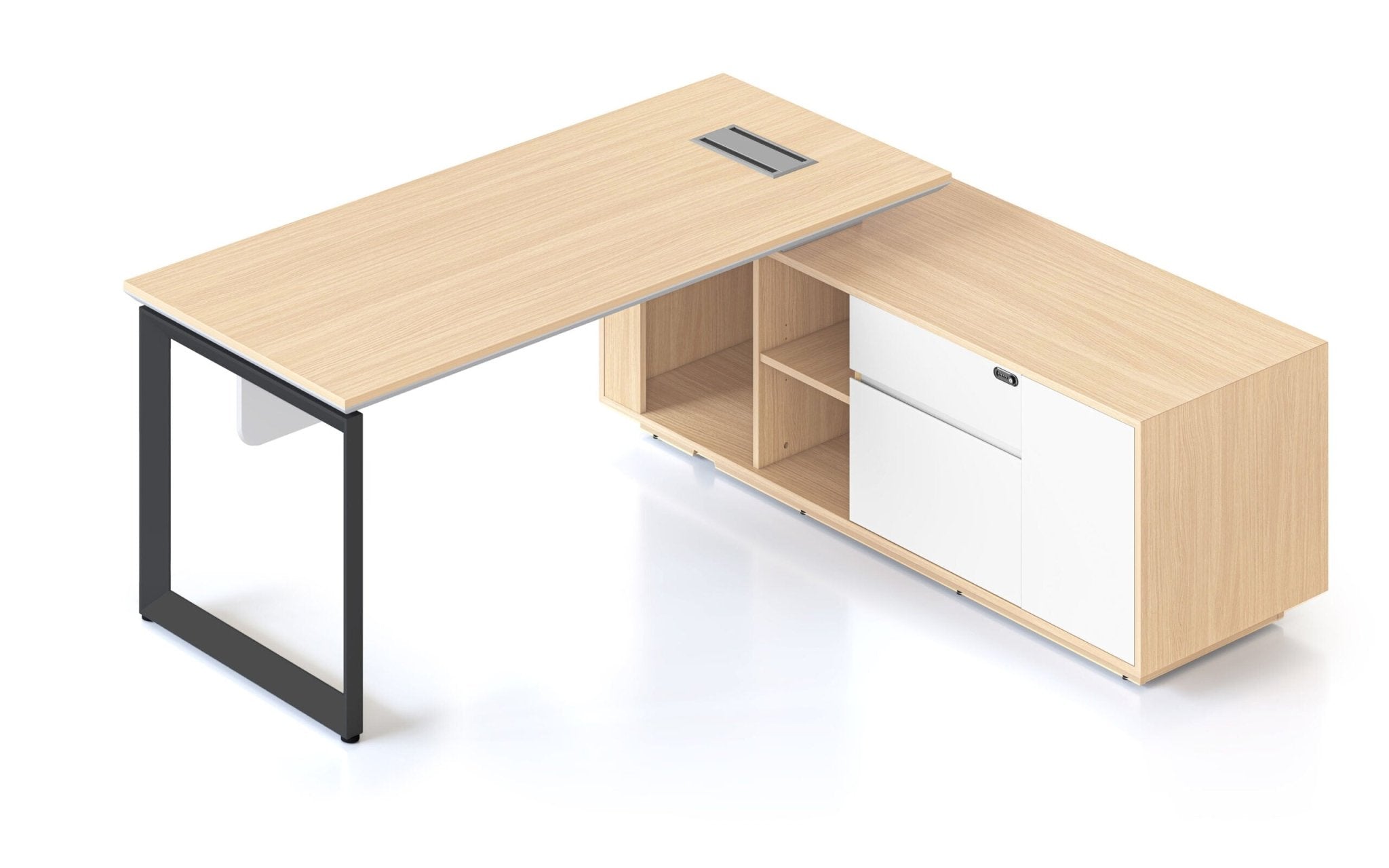 Casa Executive Desk & Cabinet Black Loop Leg Right Hand Cabinet | Office Furniture Designs