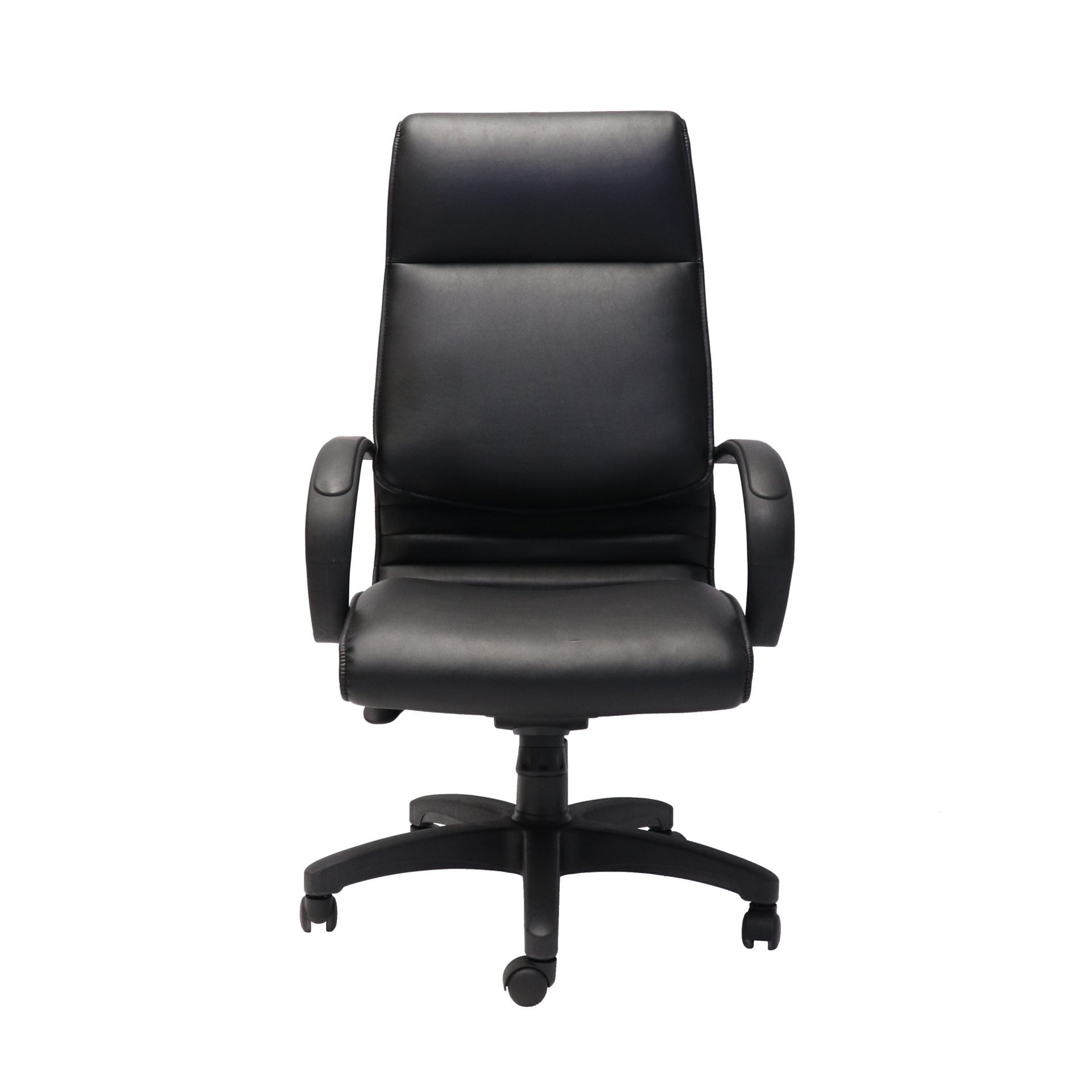 CL710 Executive High Back Chair With Arms Padded Black PU Black | Office Furniture Designs