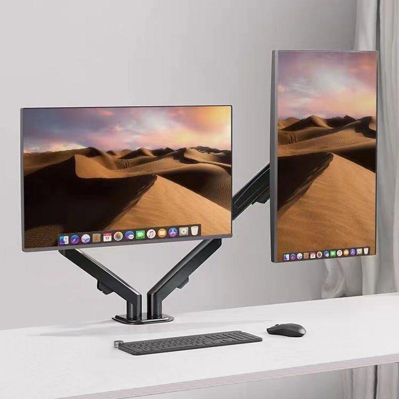 Dual Arm Monitor Mount Adjustable | Office Furniture Designs