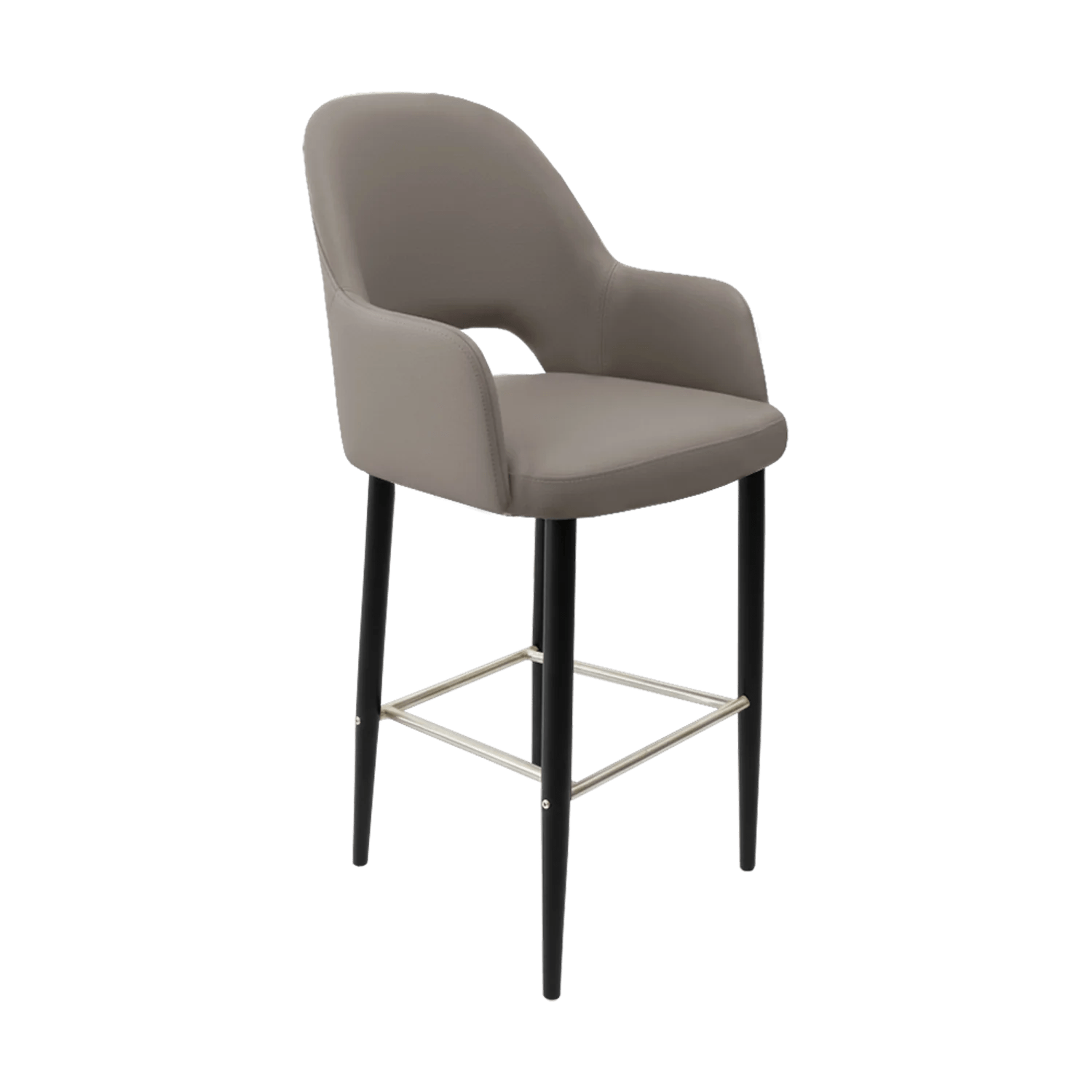 Durafurn Bourbon 750mm Barstool Black Round Legs Nougat Vinyl | Office Furniture Designs