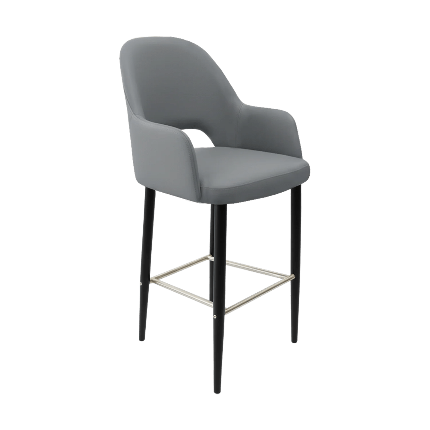 Durafurn Bourbon 750mm Barstool Black Round Legs Stone Vinyl | Office Furniture Designs