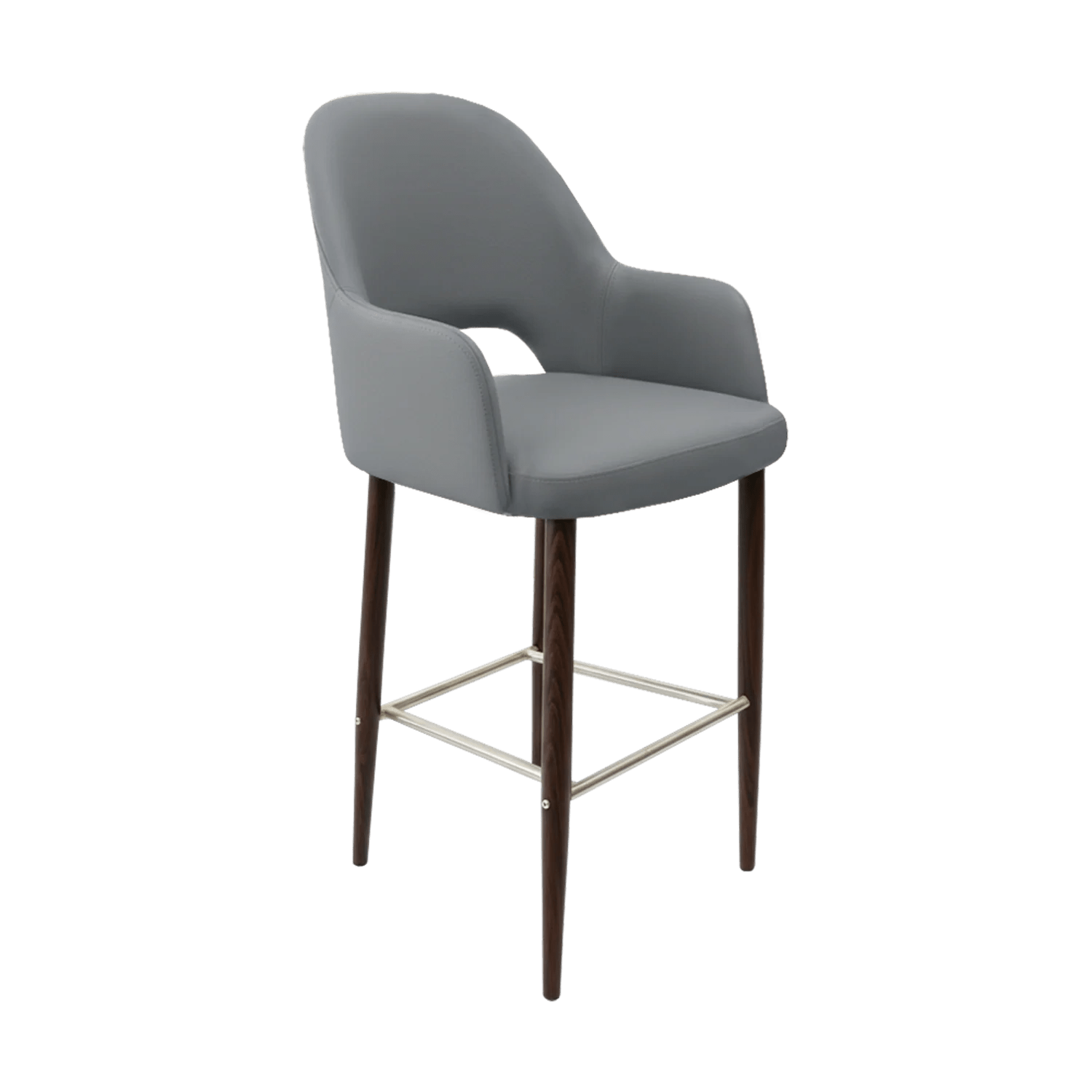 Durafurn Bourbon 750mm Barstool Wenge Round Legs Stone Vinyl | Office Furniture Designs