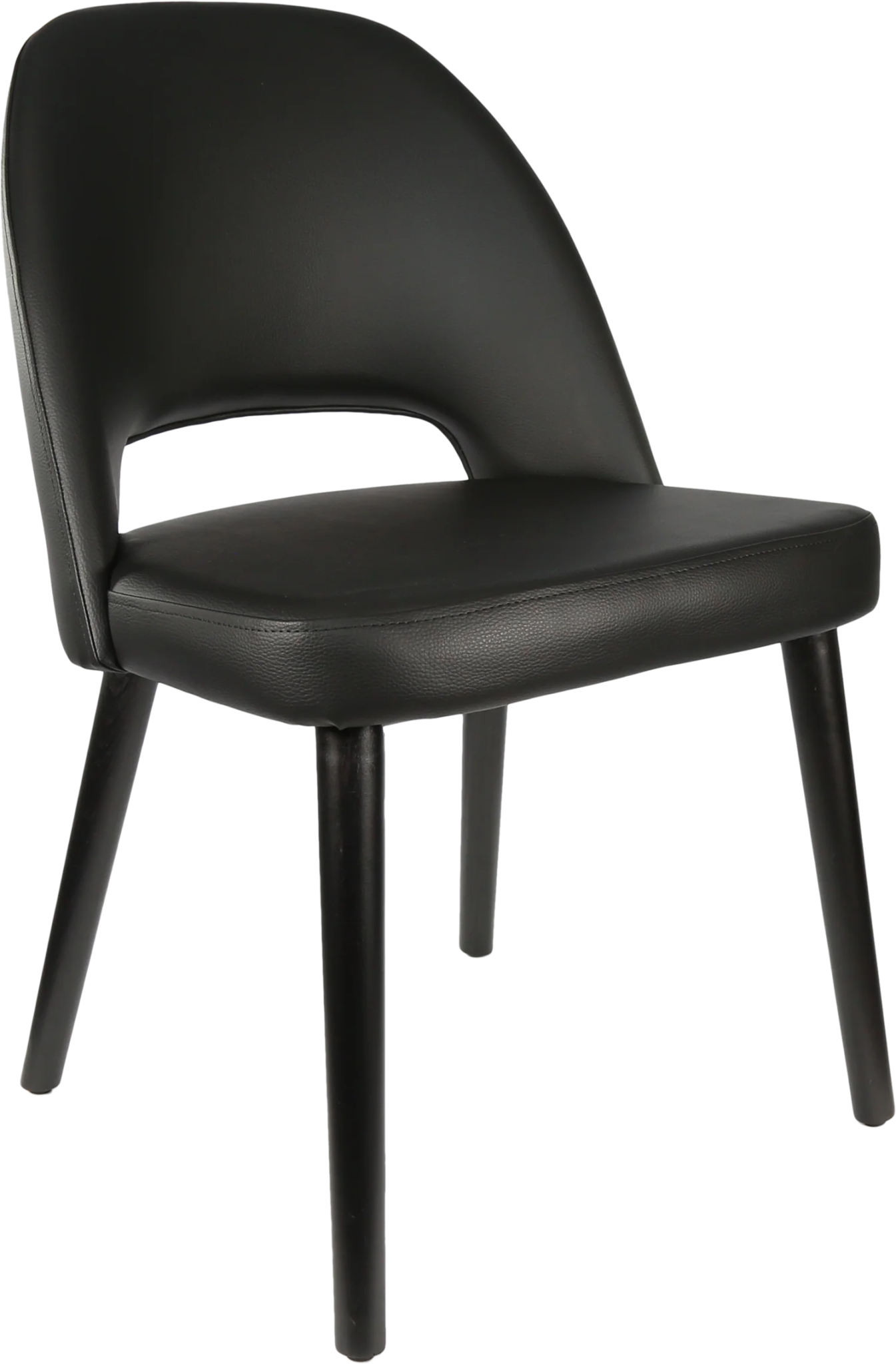 Durafurn Semifreddo Chair Black Black Vinyl | Office Furniture Designs