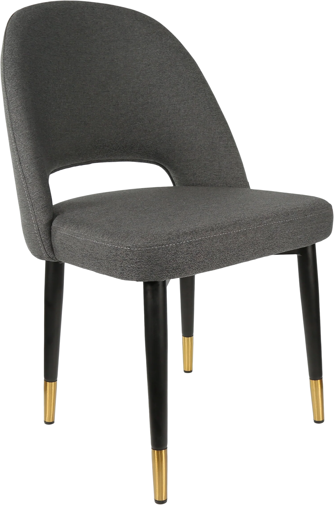 Durafurn Semifreddo Chair - Black Metal 450h Legs Anthracite Fabric | Office Furniture Designs