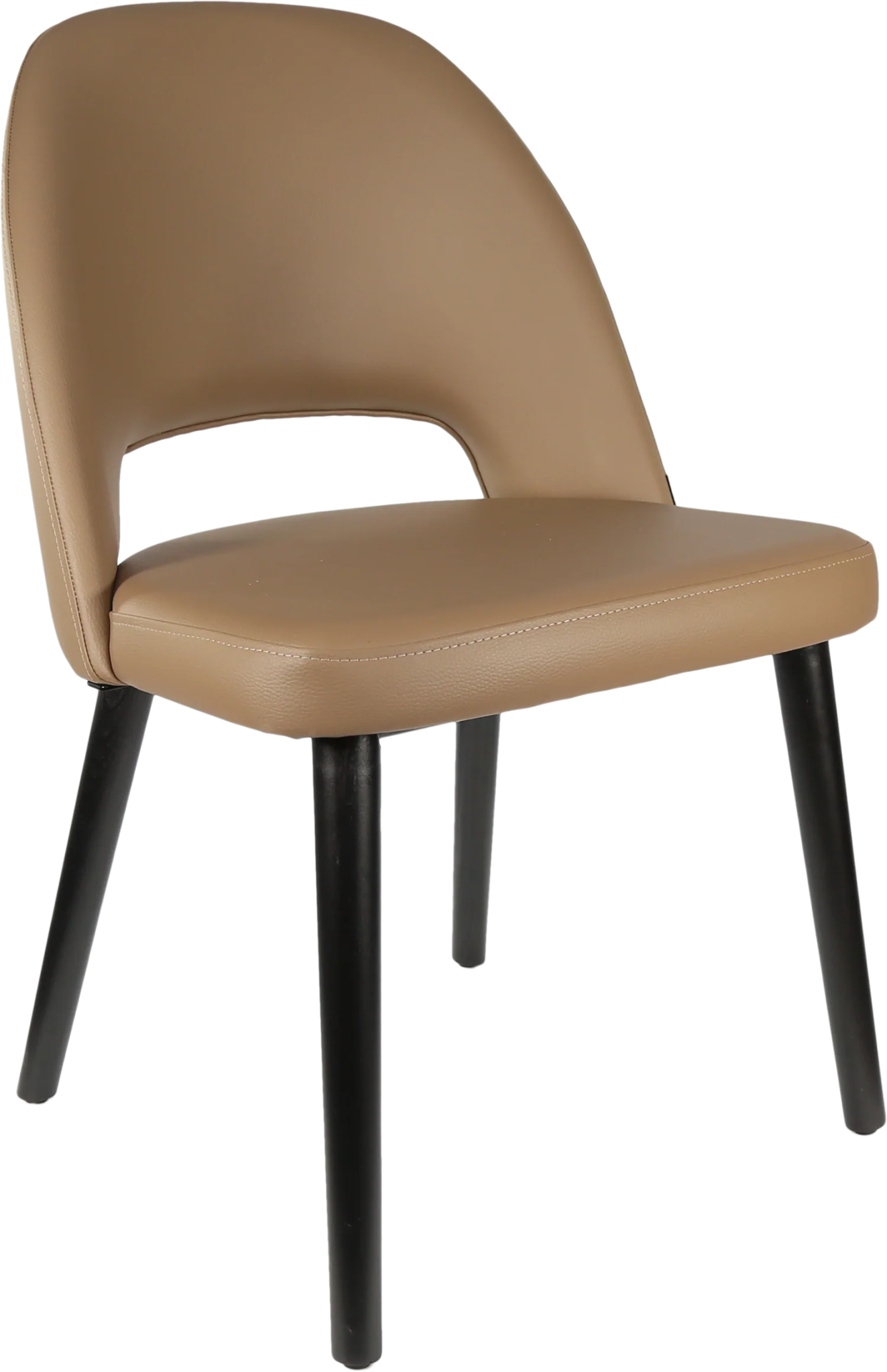 Durafurn Semifreddo Chair Black Taupe Vinyl | Office Furniture Designs