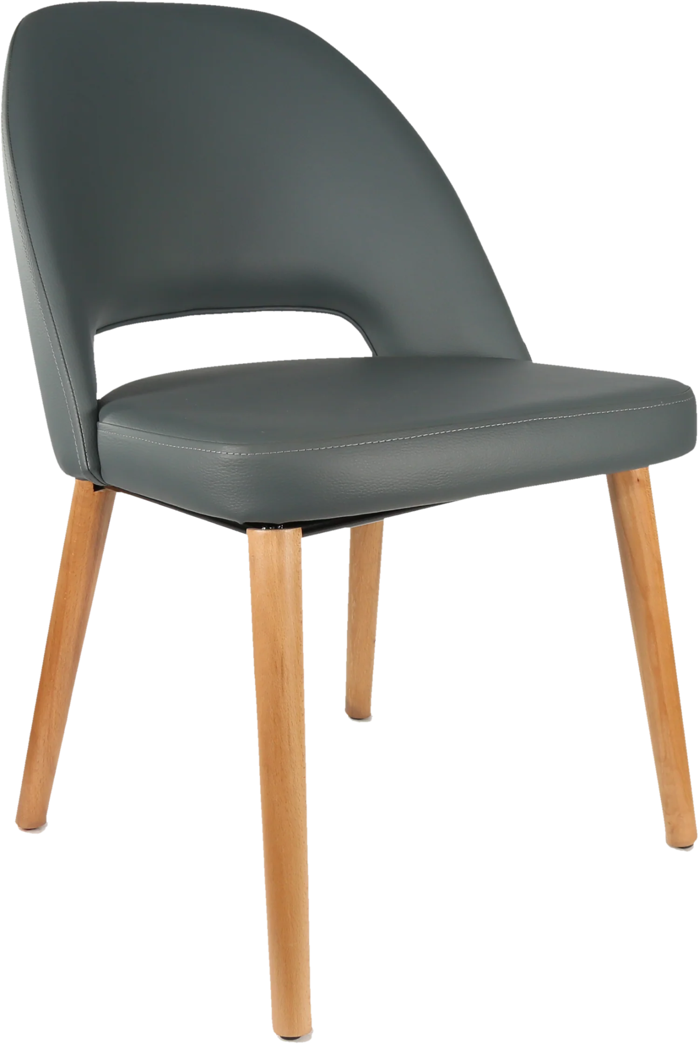Durafurn Semifreddo Chair Oak Anthracite Vinyl | Office Furniture Designs