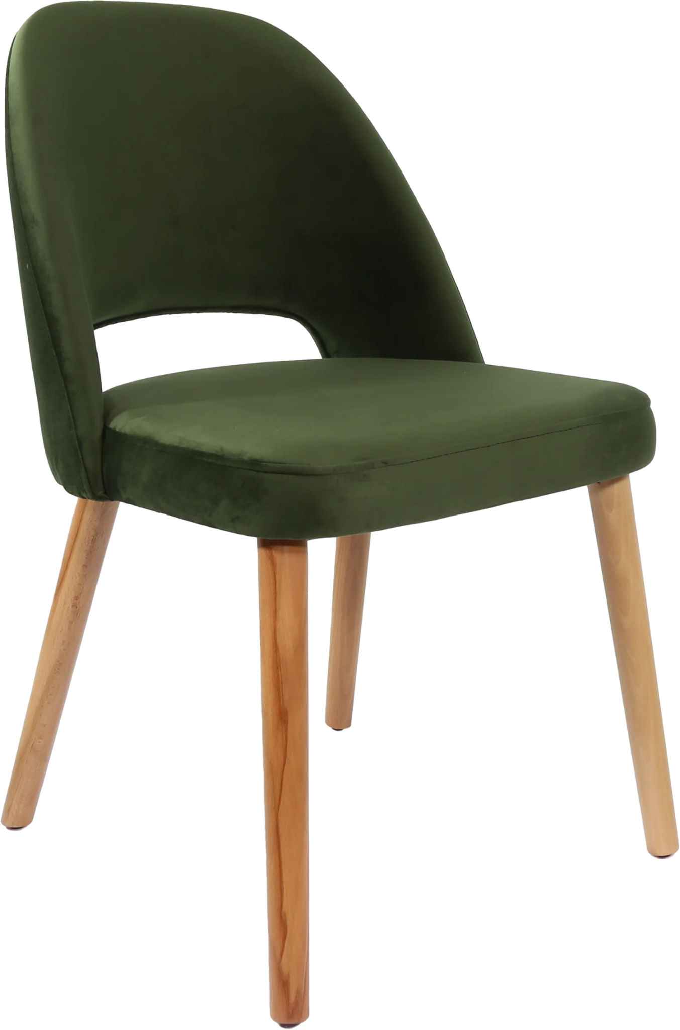Durafurn Semifreddo Chair Oak Avocado Velvet | Office Furniture Designs