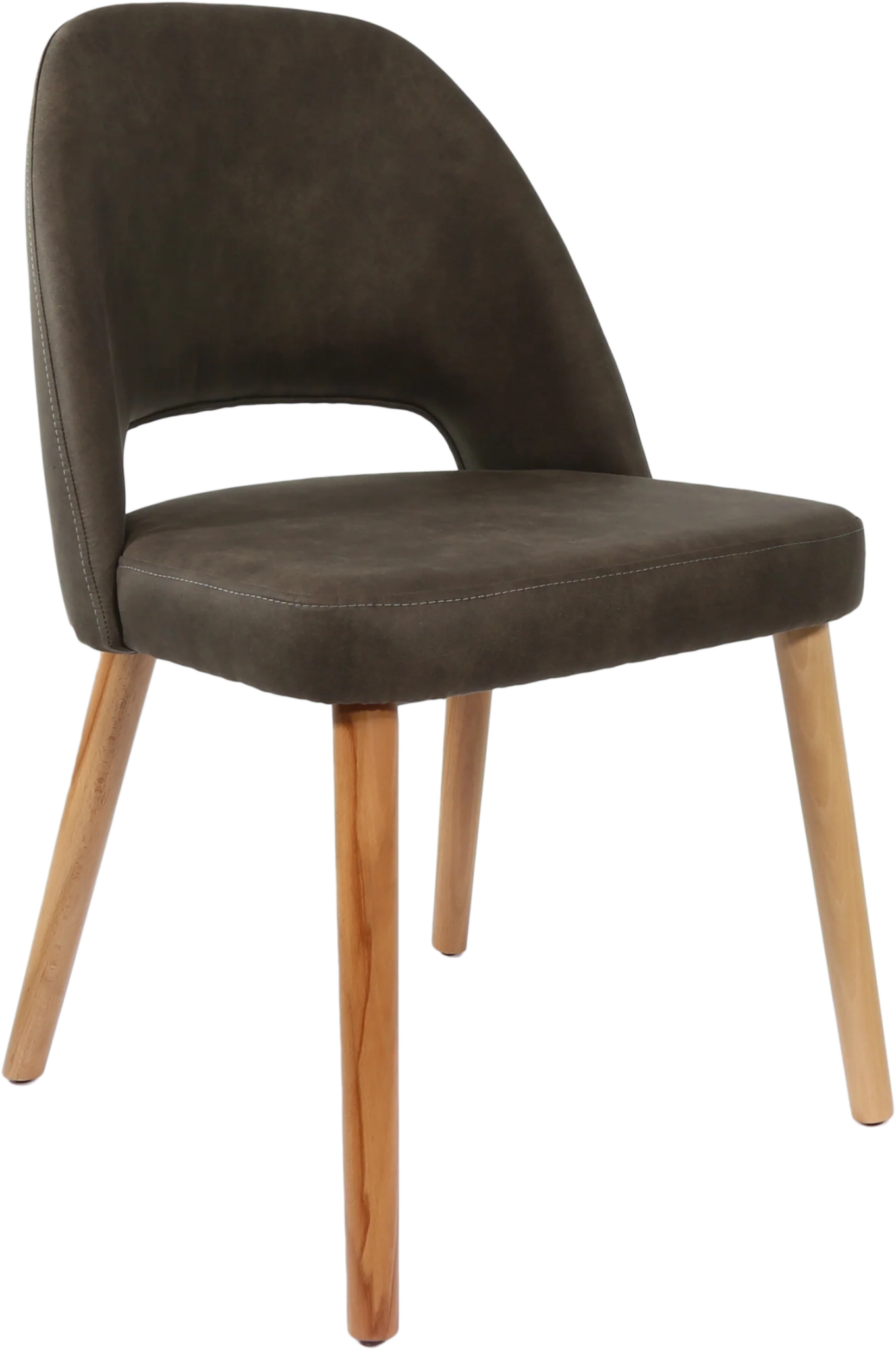 Durafurn Semifreddo Chair Oak Charcoal Fabric | Office Furniture Designs