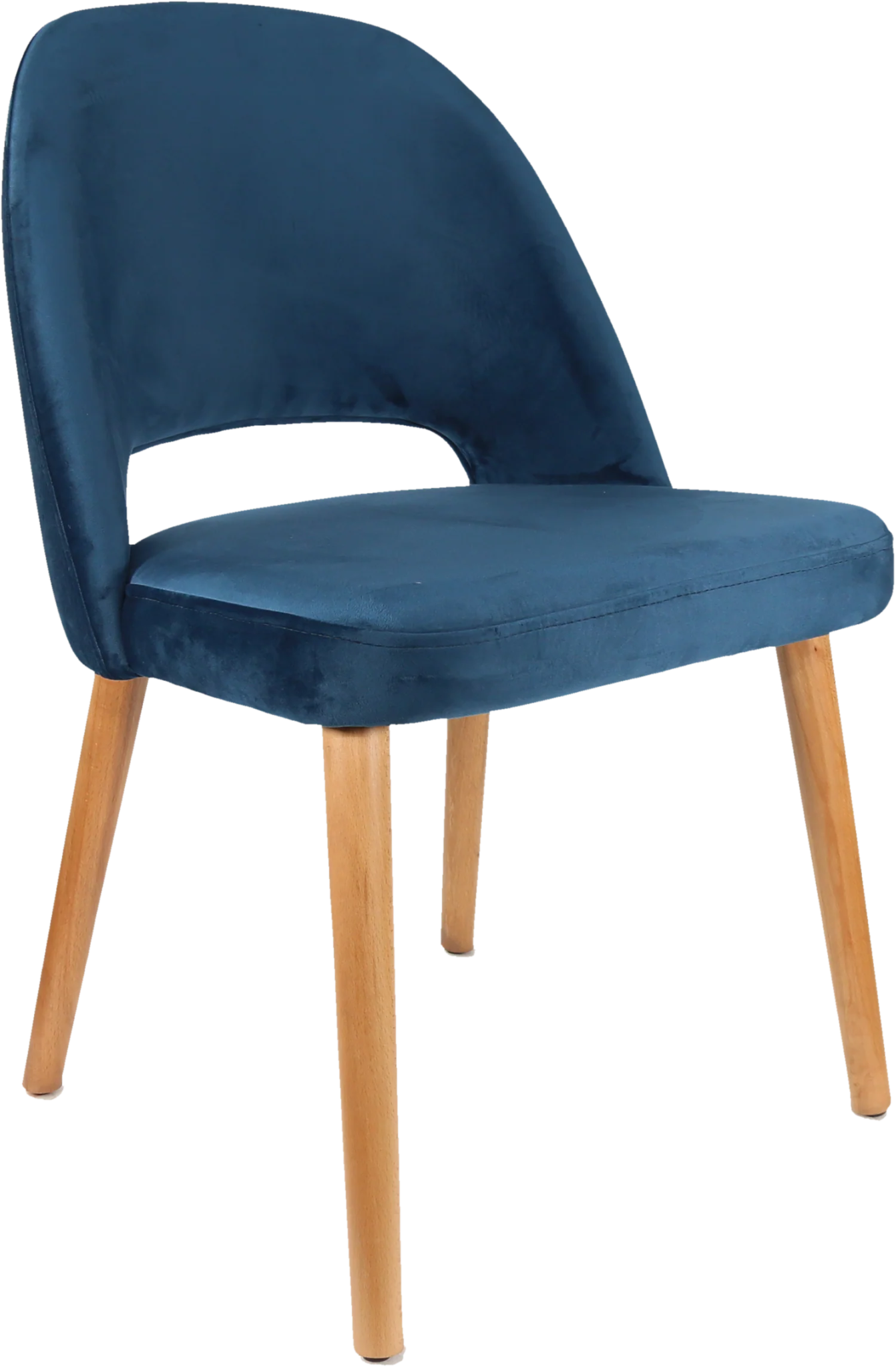 Durafurn Semifreddo Chair Oak Denim Velvet | Office Furniture Designs