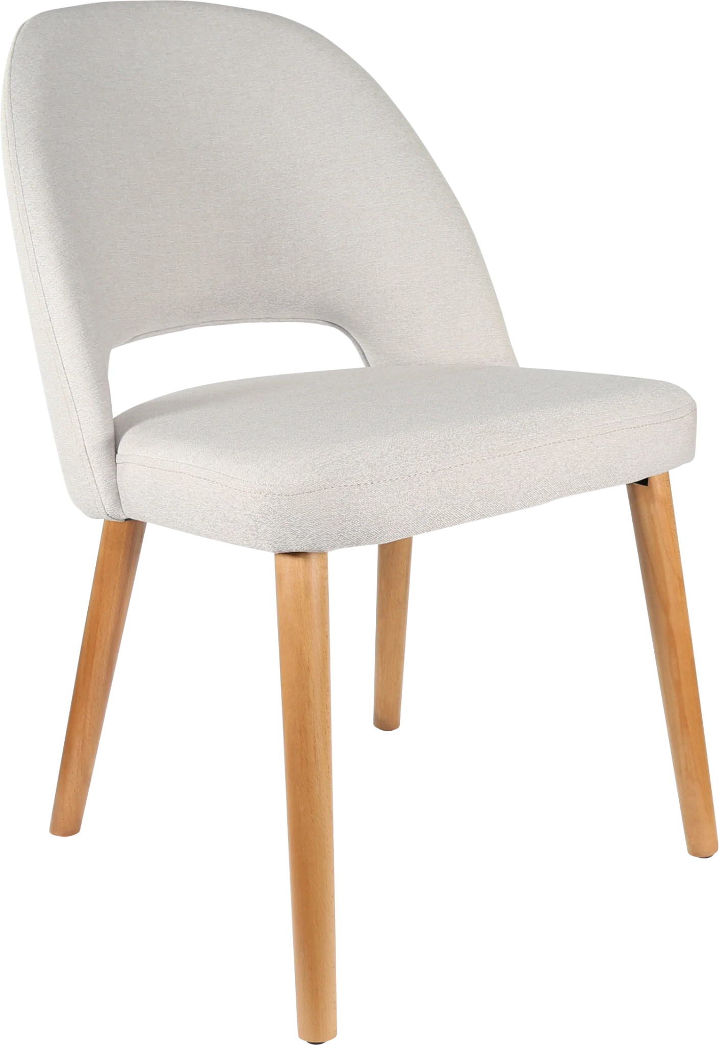 Durafurn Semifreddo Chair Oak Light Grey Fabric | Office Furniture Designs