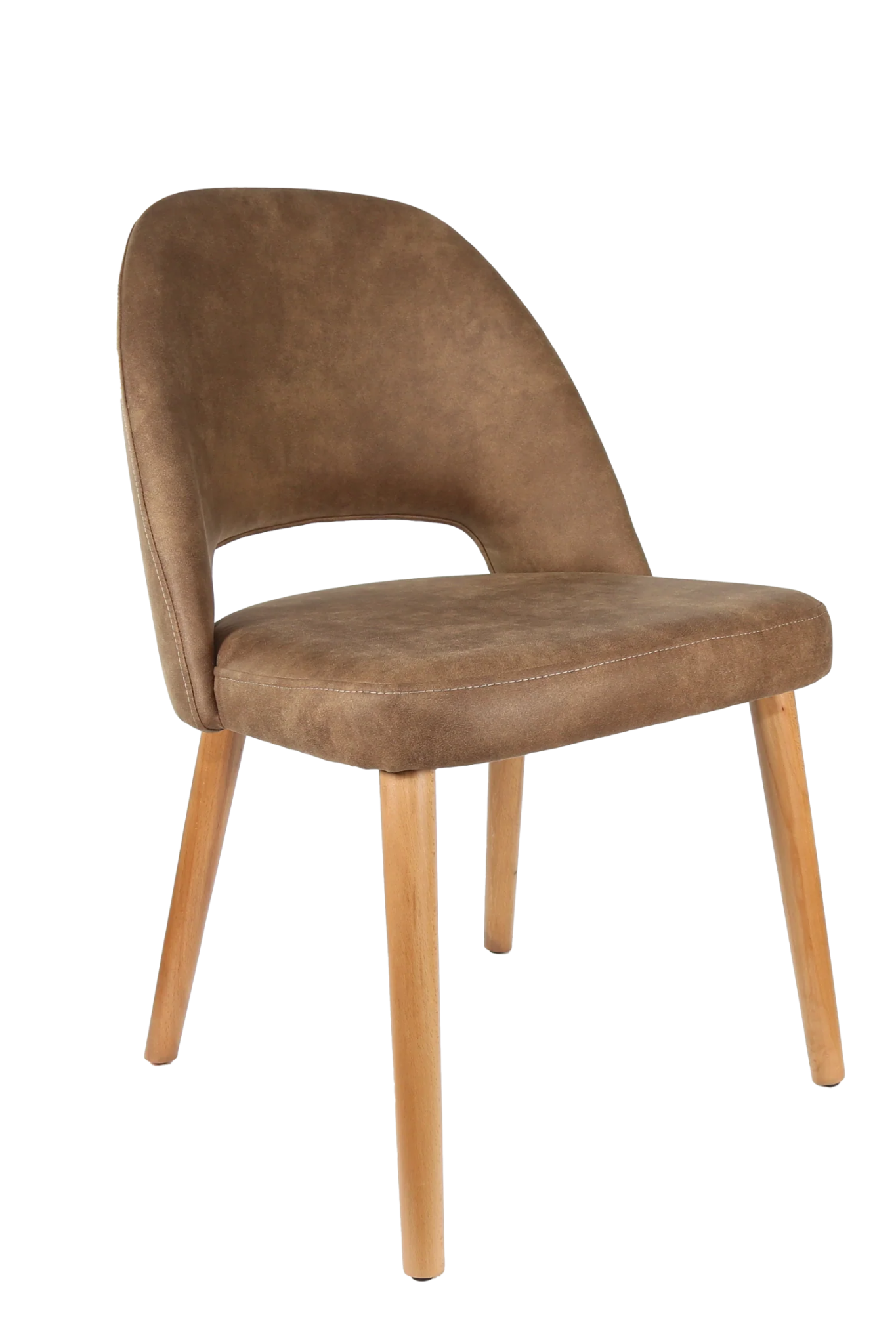 Durafurn Semifreddo Chair Oak Mocha Fabric | Office Furniture Designs