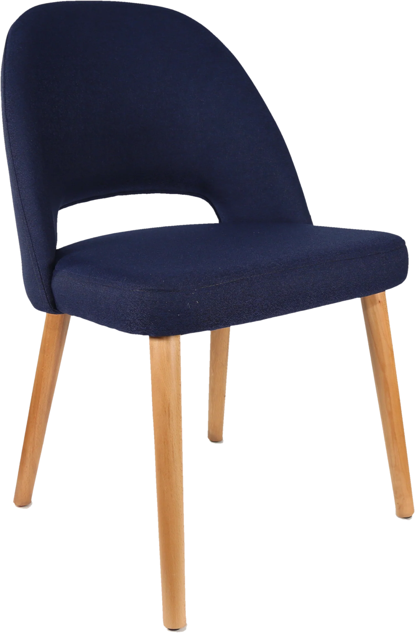 Durafurn Semifreddo Chair Oak Navy Fabric | Office Furniture Designs