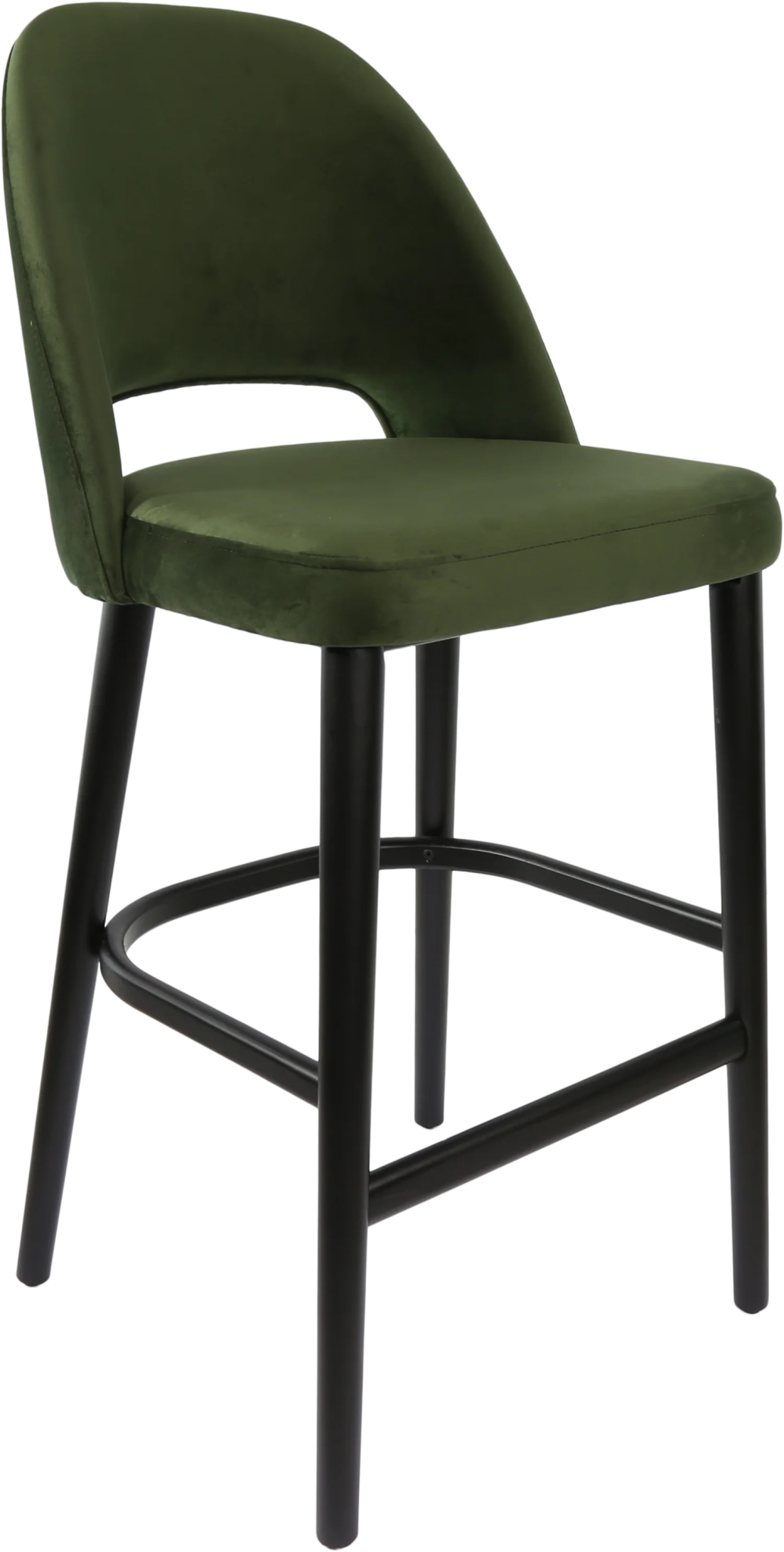 Durafurn Semifreddo Stool Black Avocado Velvet | Office Furniture Designs