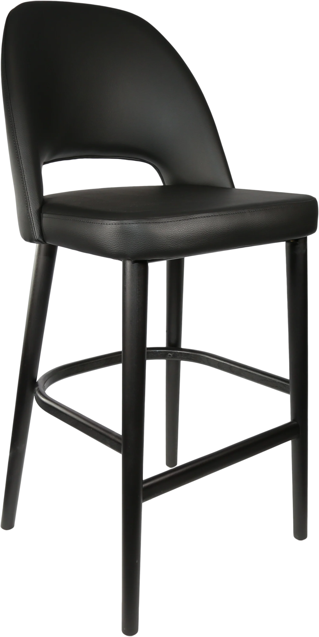 Durafurn Semifreddo Stool Black Black Vinyl | Office Furniture Designs