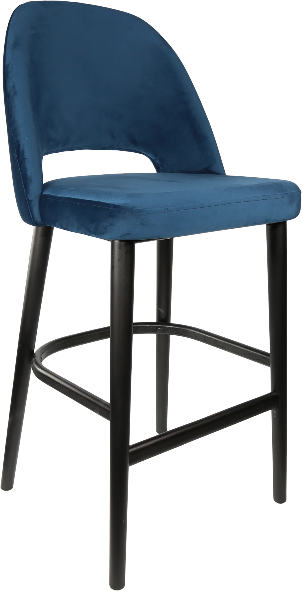 Durafurn Semifreddo Stool Black Denim Velvet | Office Furniture Designs