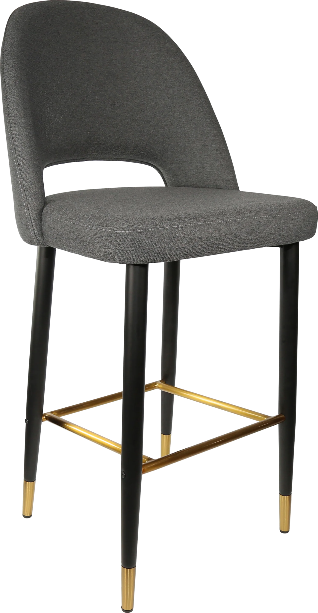 Durafurn Semifreddo Stool - Black Metal 750h Legs Anthracite Fabric | Office Furniture Designs