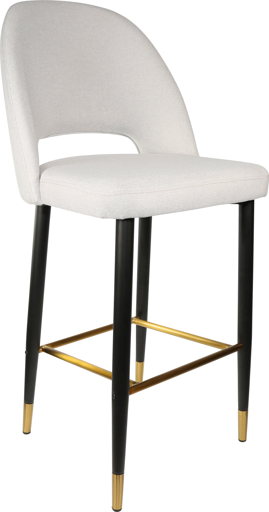 Durafurn Semifreddo Stool - Black Metal 750h Legs Light Grey Fabric | Office Furniture Designs