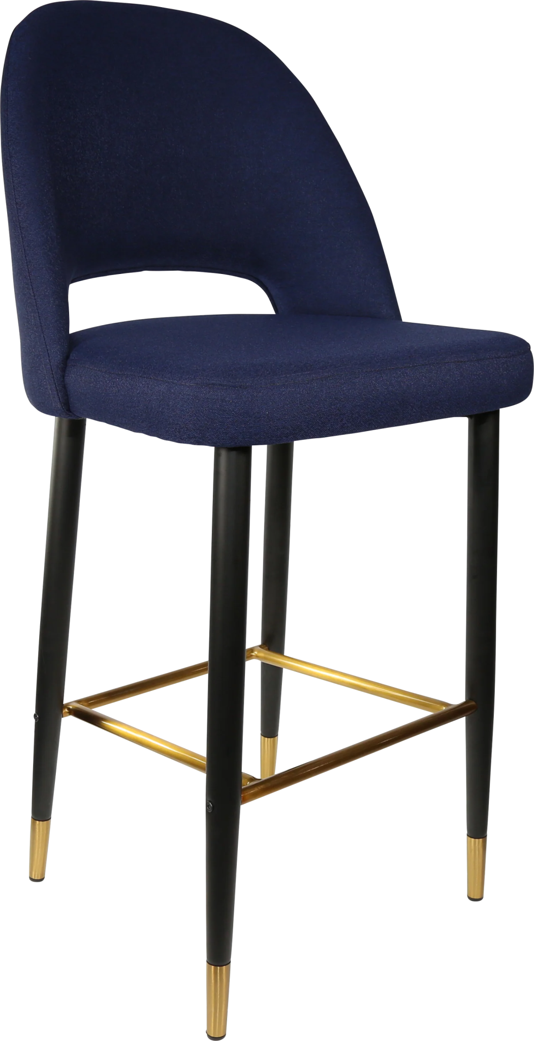 Durafurn Semifreddo Stool - Black Metal 750h Legs Navy Fabric | Office Furniture Designs