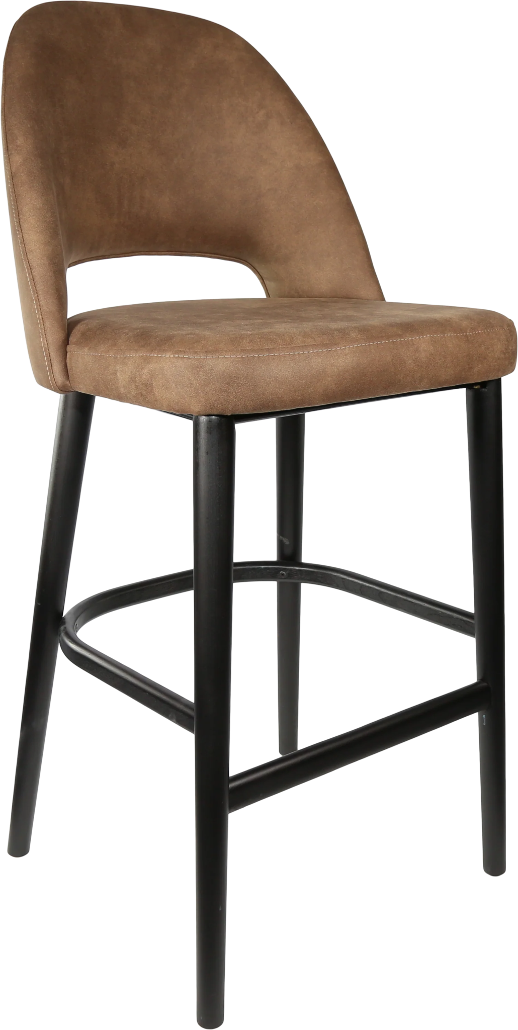Durafurn Semifreddo Stool Black Mocha Fabric | Office Furniture Designs