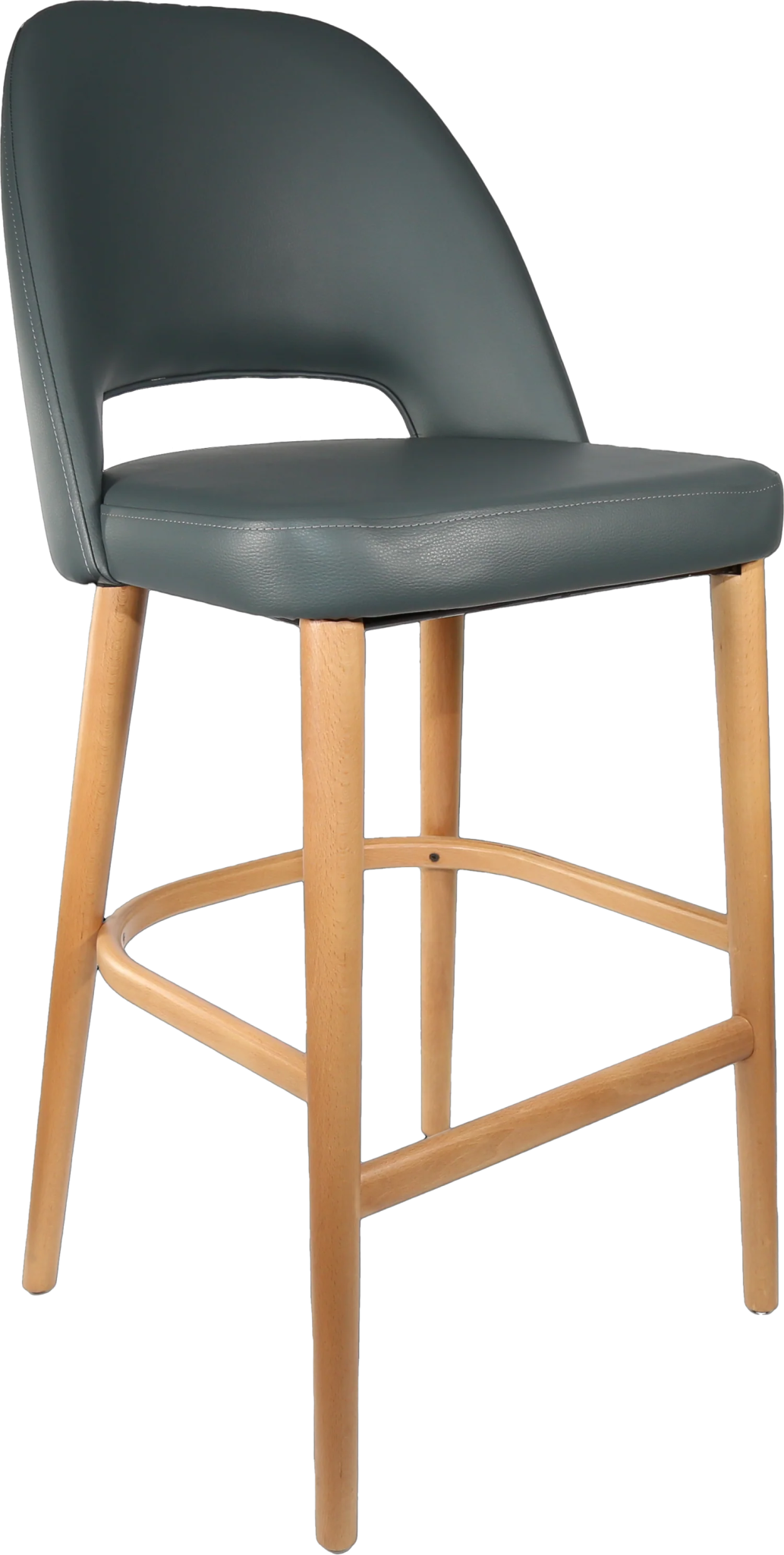 Durafurn Semifreddo Stool Oak Anthracite Vinyl | Office Furniture Designs