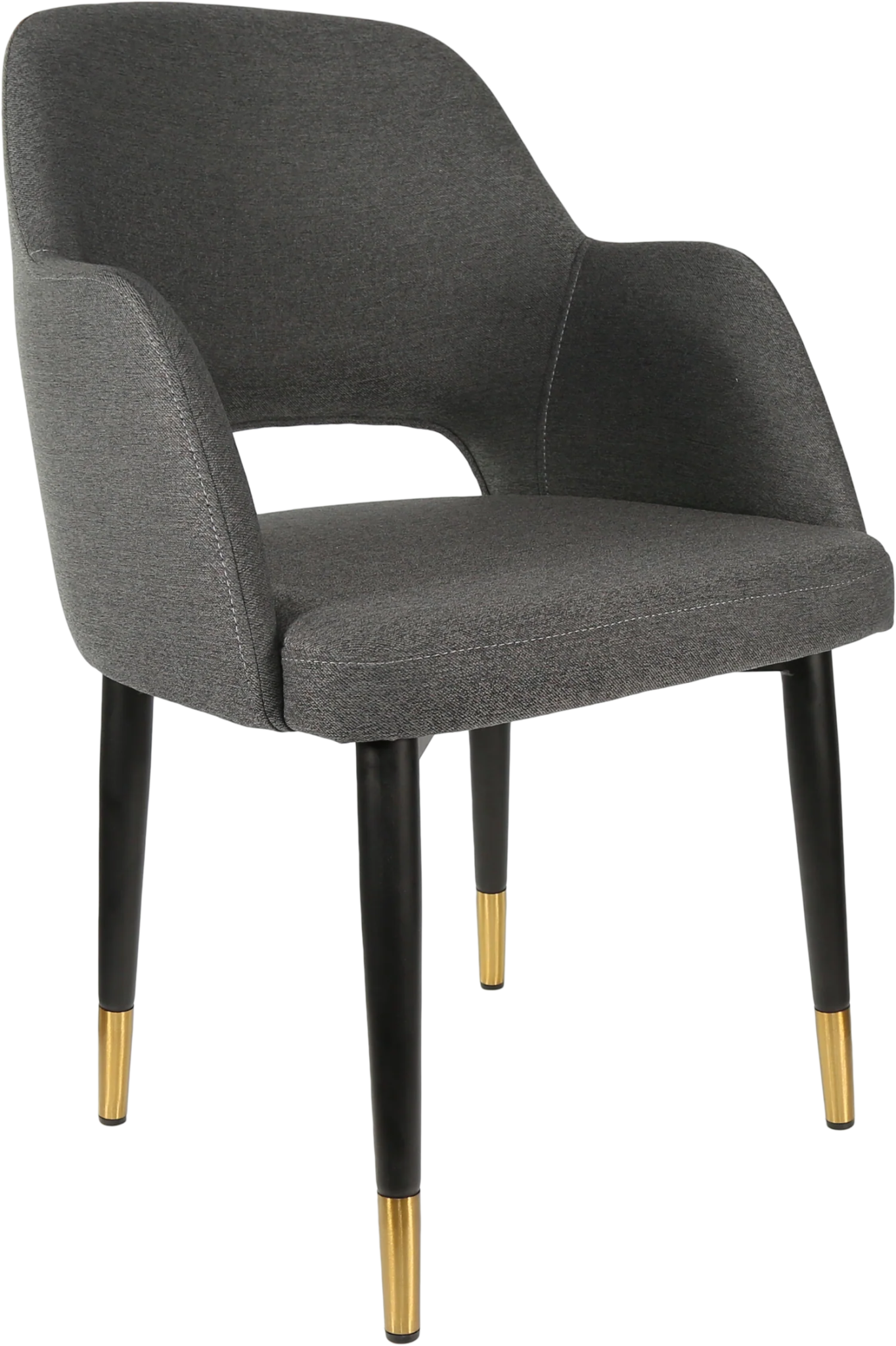 Durafurn Sorbet Chair - Black Metal 450h Legs Anthracite Fabric | Office Furniture Designs