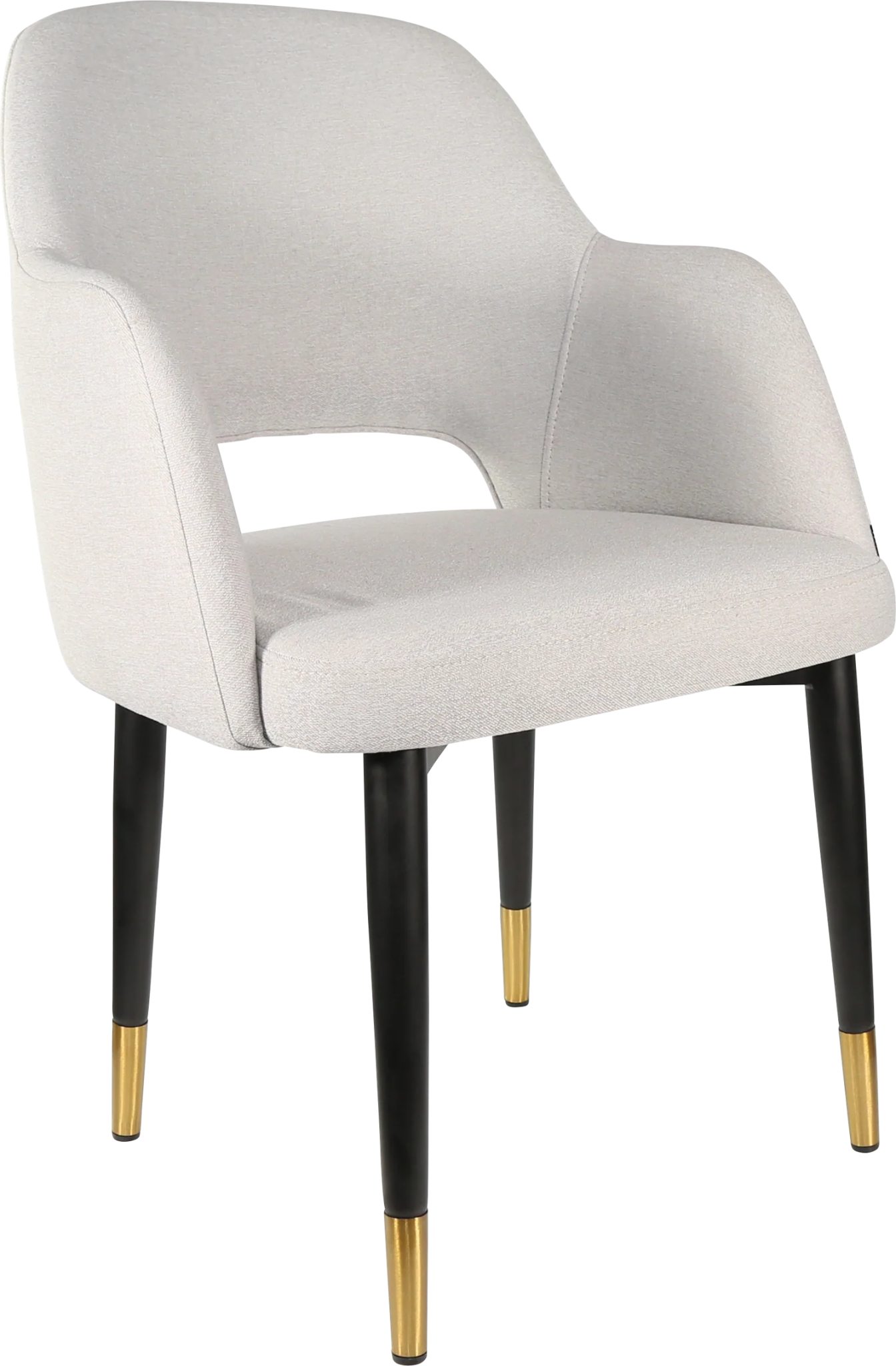 Durafurn Sorbet Chair - Black Metal 450h Legs Light Grey Fabric | Office Furniture Designs
