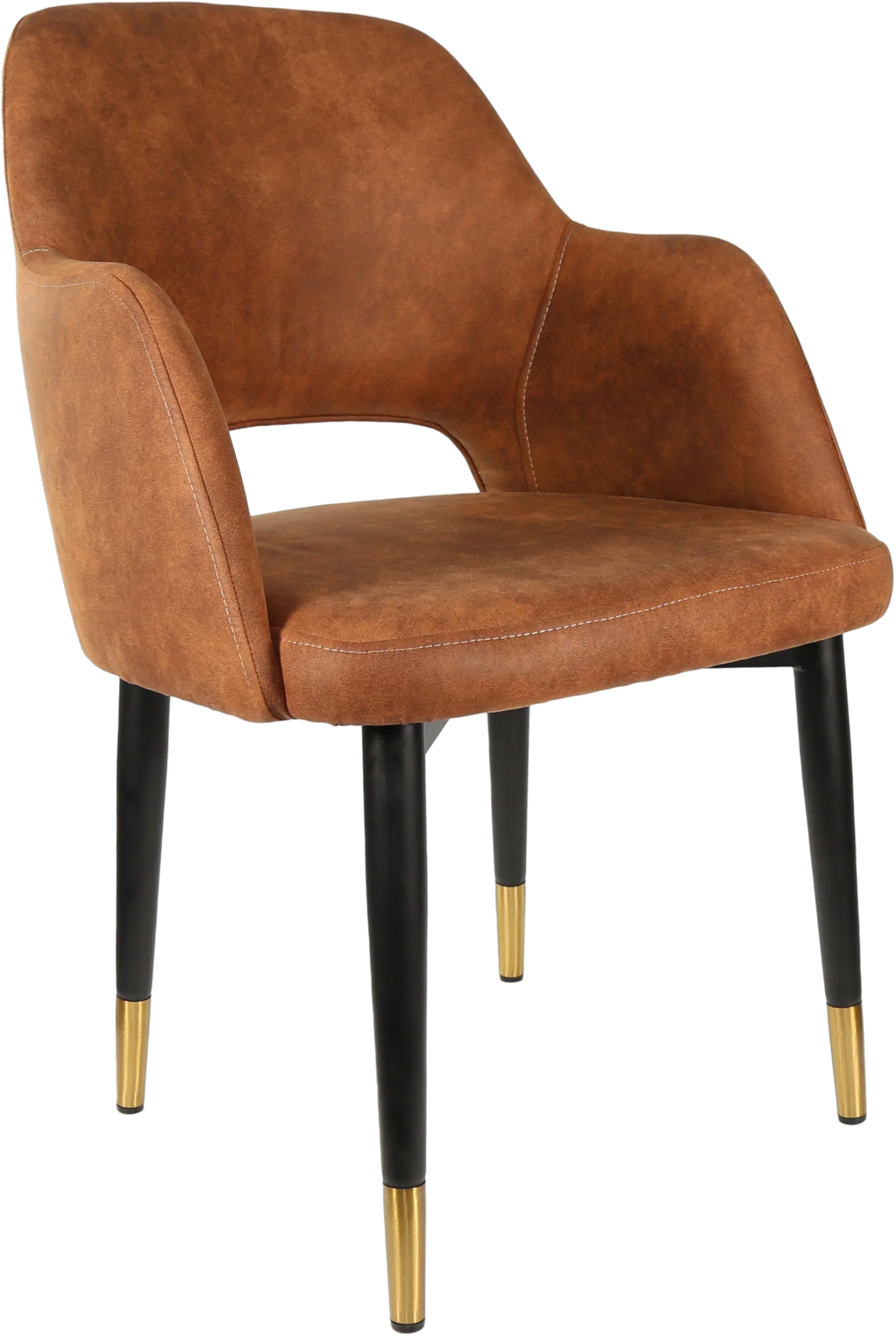 Durafurn Sorbet Chair - Black Metal 450h Legs Tan Fabric | Office Furniture Designs