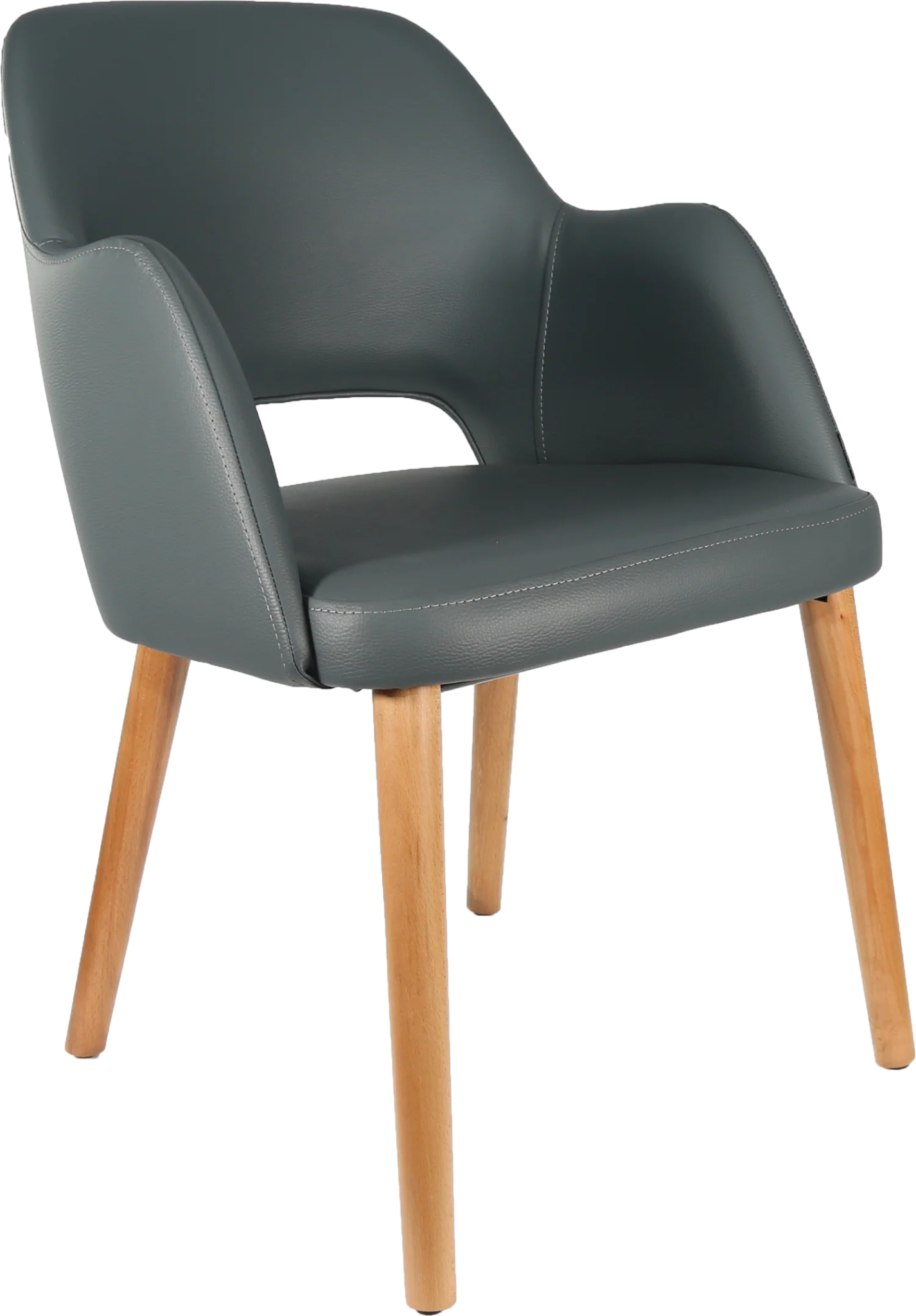 Durafurn Sorbet Chair Oak Anthracite Vinyl | Office Furniture Designs