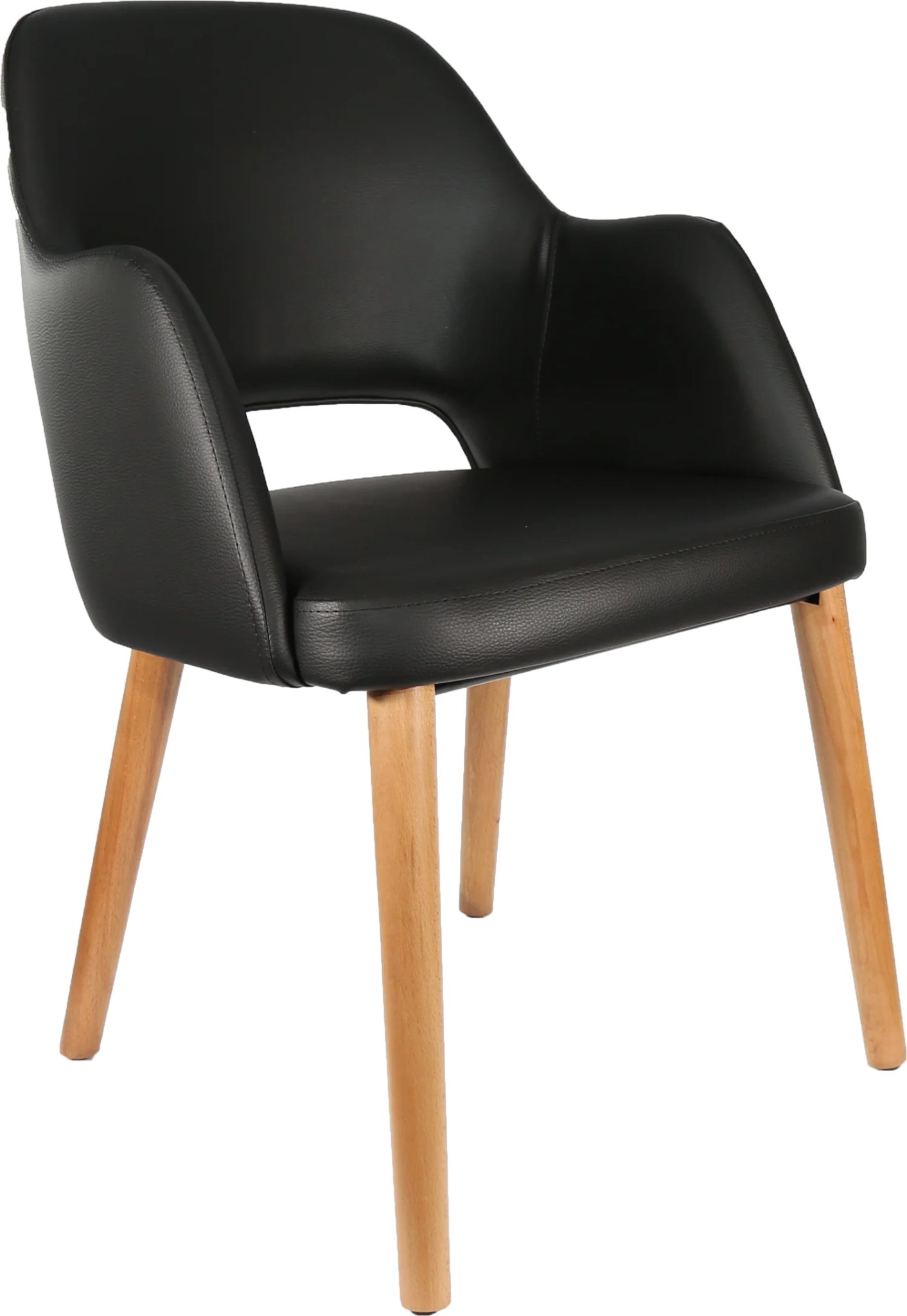 Durafurn Sorbet Chair Oak Black Vinyl | Office Furniture Designs